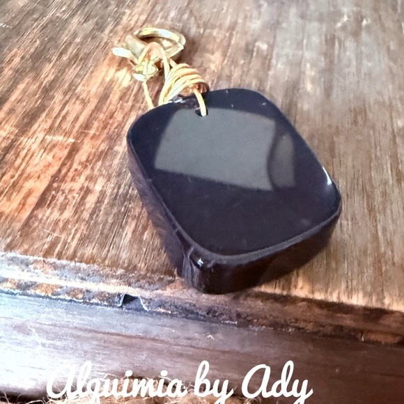 Alquimia Black onyx bag charm Key Holder - Picture 1 of 2